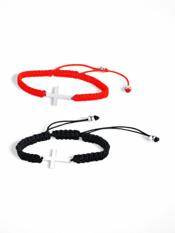 Faith Cross Cord Bracelet – Adjustable
